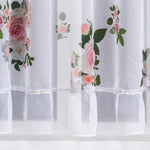 rideau floral transparent plissé romantique imprimé dentelle salon européen américain