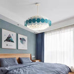 Suspension lumineuse moderne scandinave blanc bleu gris neutral warm white light