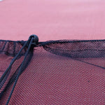 moustiquaire transparente parasol table chaises extérieures jardin patio