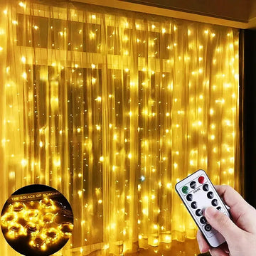 rideau lumineux led beige clair mètres mètres décoration noël mariage intérieur moderne