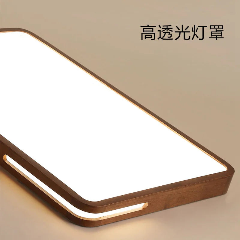 plafonnier moderne bois blanc lampe led ceiling touch switch minimaliste translucent