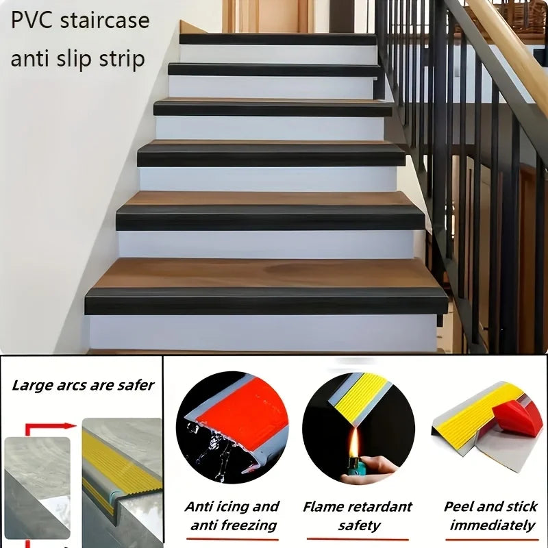 protection anti dérapante escalier adhésif double face moderne marron gris rouge texturée marches carrelage