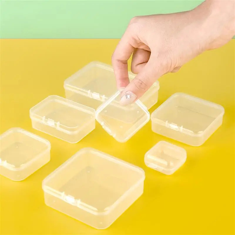 boîtes rangement transparentes clips bijoux plastique modernes pratiques 10 pièces