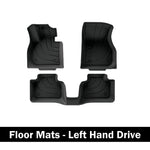 tapis sol coffre coussin dossier arrière noir texture rugueuse motifs ondulés moderne bmw x1