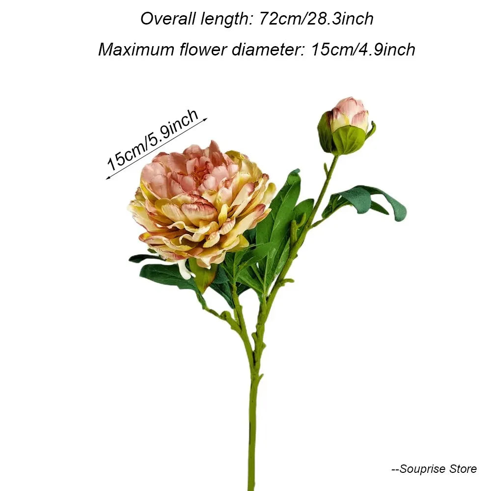 décoration mariage bouquet artificiel pivoine rose blanc naturelintérieur