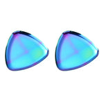 support bijoux bleu iridescent doré moderne mat métal anneau organisation décoration triangle