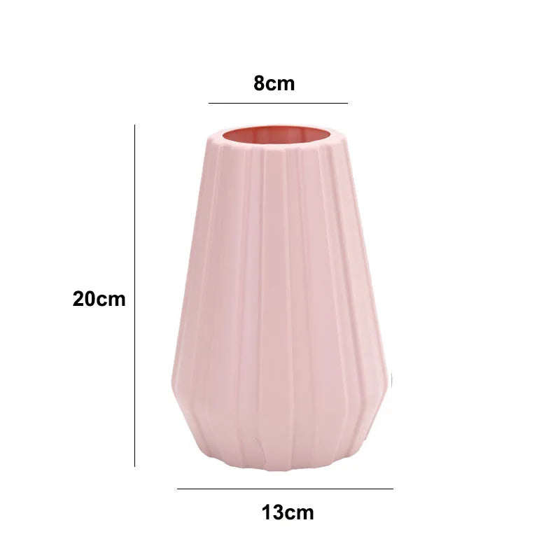 vases décoratifs modernes rayures verticales bleu blanc rose vert pastel minimaliste