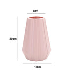 vases décoratifs modernes rayures verticales bleu blanc rose vert pastel minimaliste
