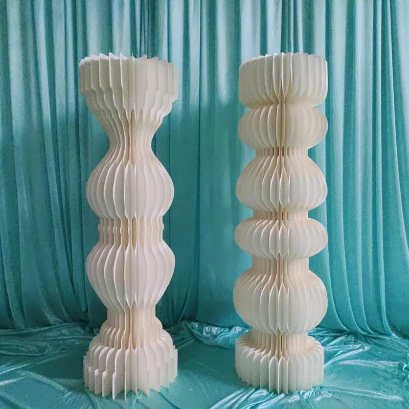 Décor festif vase blanc rayures moderne 100cm 120cm 80cm anniversaire mariage