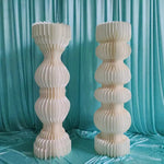 Décor festif vase blanc rayures moderne 100cm 120cm 80cm anniversaire mariage