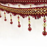 ruban décoratif brodé pendantes classique élégant rouge violet rose bleu vert clair polyesterUsageId omitUsageId