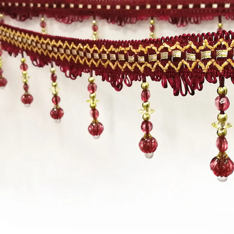 ruban décoratif brodé pendantes classique élégant rouge violet rose bleu vert clair polyesterUsageId omitUsageId