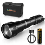 torche noire led rechargeable zoom vision nocturne 5w 940nm 850nm usb