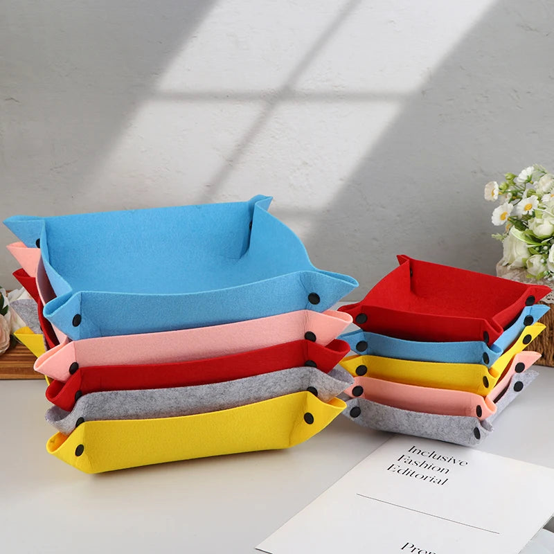 plateau rangement moderne bleu rose rouge jaune gris uni opaque 20cm 35cm