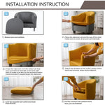 housse fauteuil gris motif feuilles moderne adhésif extensible lavable printemps été