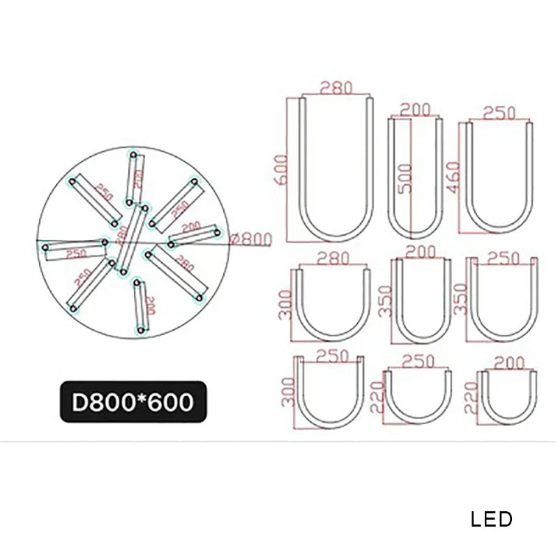 lustre moderne blanc doré courbes élancées contemporain sans plaque télécommande lumière led