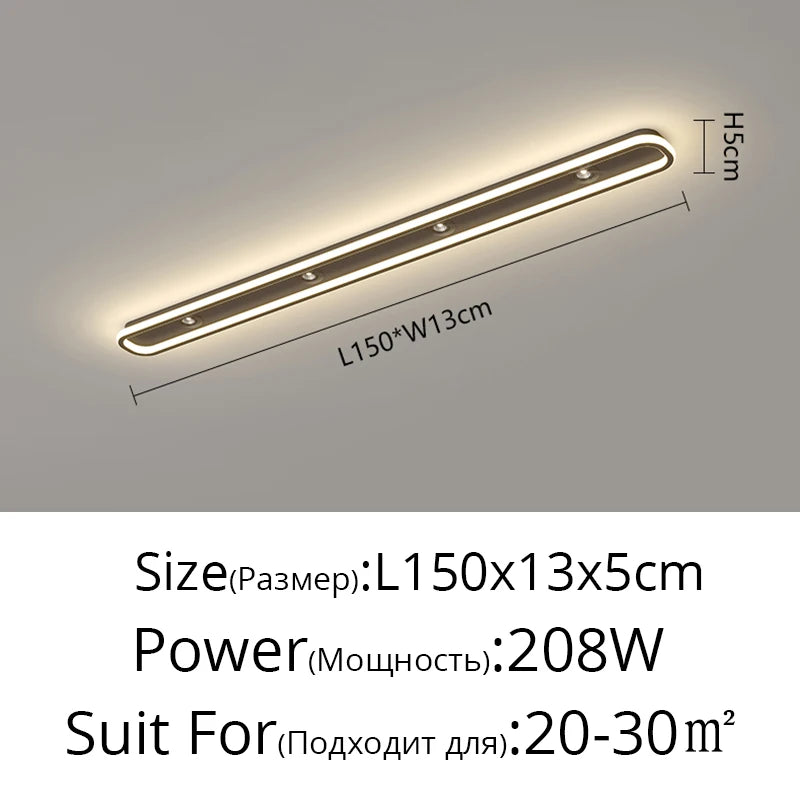 plafonnier led moderne ultra mince bande lumineuse chambre couloir blanc flux lumineux élevé télécommande