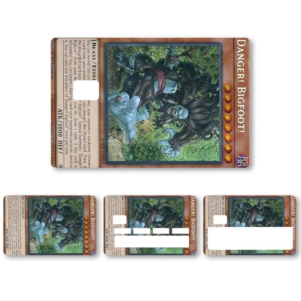autocollants décoratifs yuGiOh personnages illustrations carte collection bleu rouge jaune adhésif opaques art anime