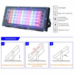 projecteur led noir multicolore ip65 bras articulé moderne extérieur 50w rvb aluminium
