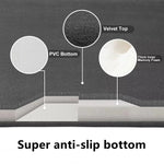 tapis bain gris foncé velours épais moderne super absorbant antibruit sans fixation