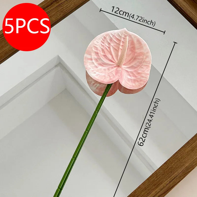 fleurs artificielles rouge rose blanc modernes décoration mariage anniversaire intérieur minimaliste