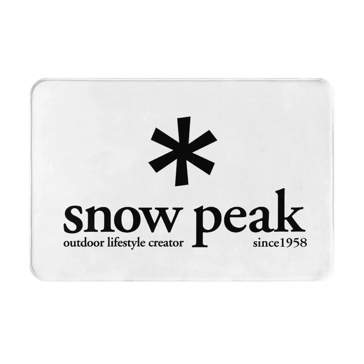 tapis bain blanc logo snow peak moderne imperméable antislip polyester coton knits classic minimaliste