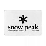 tapis bain blanc logo snow peak moderne imperméable antislip polyester coton knits classic minimaliste