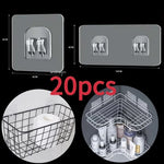 porte serviettes auto adhésifs transparents moderne pratique salle bains cuisine 6cmx6cm poignée métal
