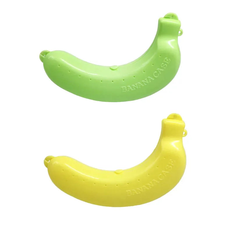 boîte rangement bananes moderne vert rose jaune clips fruits écologique portable