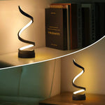 lampe table moderne spirale noire intense variable chambre salon