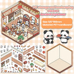 stickers 3d maison poupées animées rose blanc vert décoration enfant crafting mignon detalles adhesifs