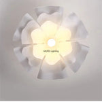 Suspension lumineuse moderne verre blanc floral organique LED 4500k 6000k 3000k