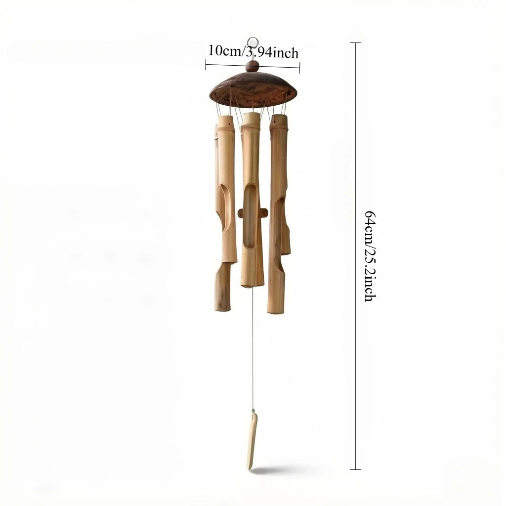 cloche vent bambou traditionnelle relaxation jardin relaxation patio détente relaxationextérieur ambiance maison brune claire