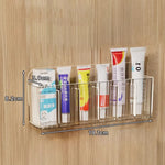 porte produits mural adhésif transparent moderne compartiments rangement efficace