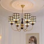 lampe suspendue moderne points blancs fond noir chaîne suspension salon manger led designintérieur
