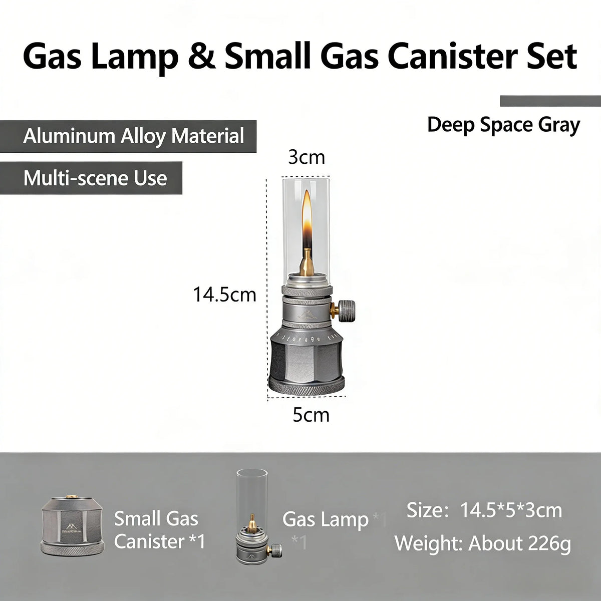 lampe gaz camping verre transparent moderne petite taille cartouche gaz instructions