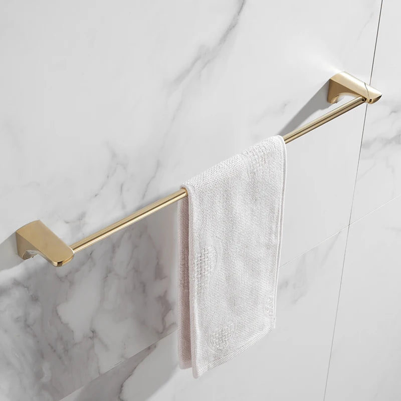Accessoires salle bain doré moderne porte serviettes support papier toilette brosse wc 60cm