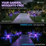 piège insectes solaire argenté moderne tige plantable lumière bleue extérieur jardin patio