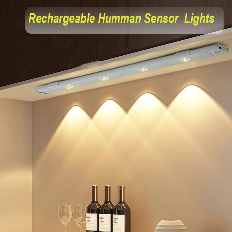 lampe led rechargeable sensor motion 20 30 40 50cm blanc moderne auto USB