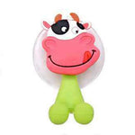 porte brosses dents animaux décoratifs vert jaune rose blanc gris adhésif suction enfants
