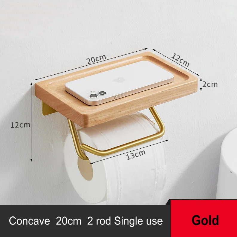 étagère murale moderne bois naturel adhésive téléphone portable papier toilette lunettes parfum minimaliste porte