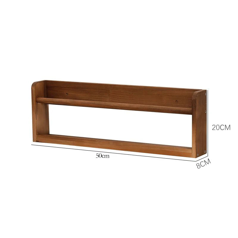 étagères murales bois naturel minimaliste horloge cadre photo vase lunettes plantes chambre salon