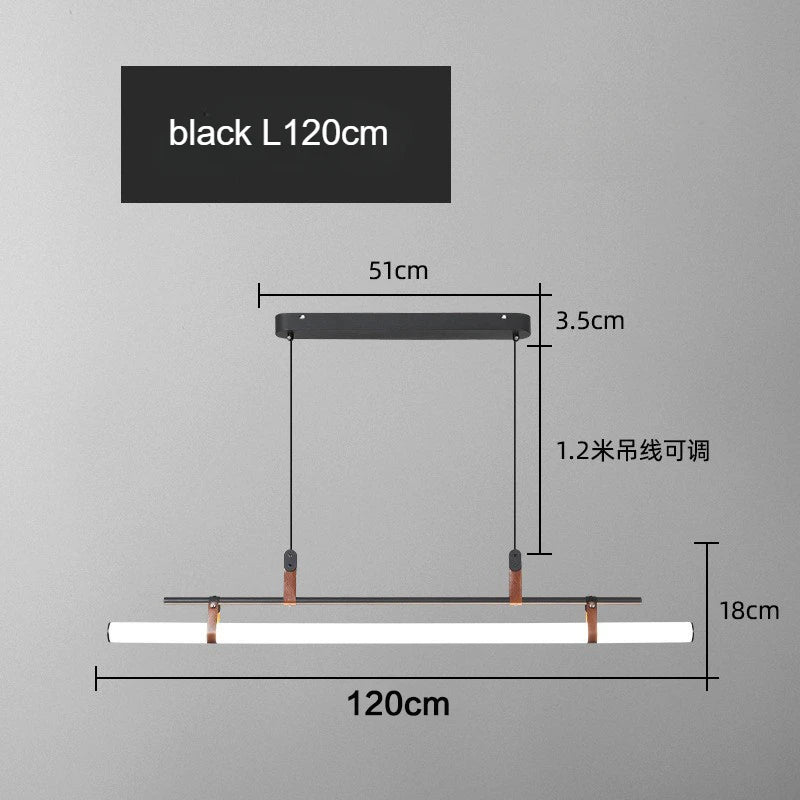lampe suspendue moderne minimaliste noir cuivre blanc métal lisse 120cm 150cm 80cm