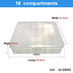 boîtes rangement transparentes poignées compartiments réglables quincaillerie bijoux articles divers boîtes bacs rangement pratique