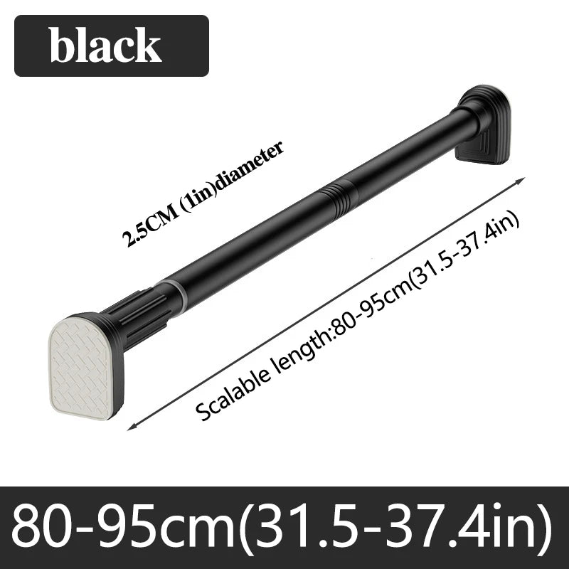 tringle douche réglable acier inoxydable antidérapante sans perçage noire moderne adhésif