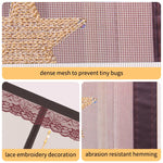 rideau moustiquaire porte magnétique adhésif marron beige rouge bordeaux dentelle étoiles carreaux