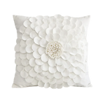 coussin velours moderne motif fleurs relief jaune gris rose blanc décoration intérieure sofa chaise