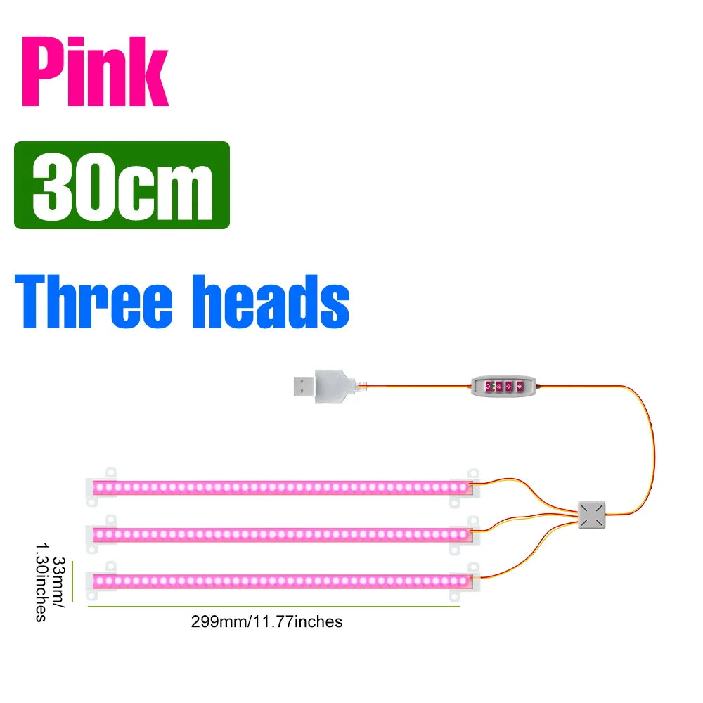 lampe led plante 30 50cm blanc rose bleu moderne clips adaptable usb