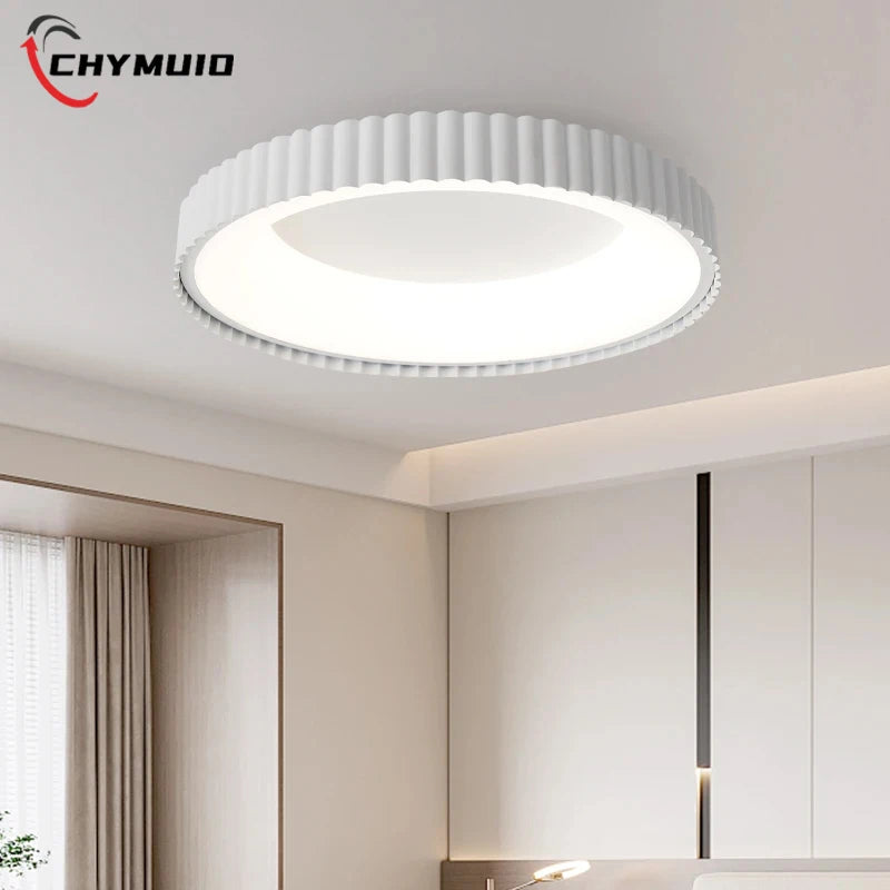 plafonnier led moderne blanc noir rayures horizontales opacité chambre salon decoration lumière chambre enfants