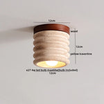 lampe moderne bois beige brun granuleux led e27 60w minimaliste